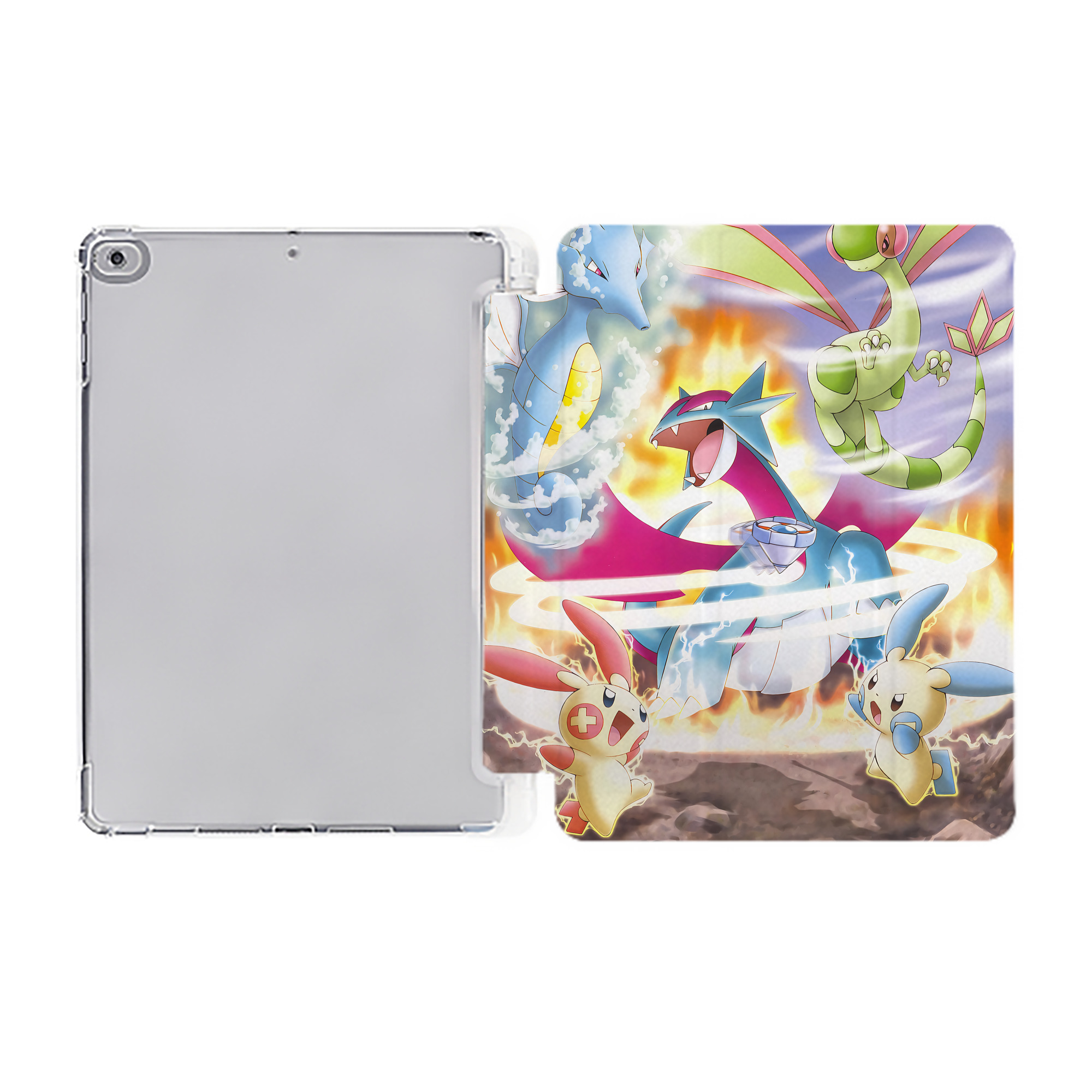 （画像用） ポケットモンスター Pokémon IPad ケース ペン収納付き 三つ折りスタンド PUレザー×シリコン 対応機種9.5/10.5/10.9インチ